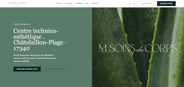 Site web créé pour Maryline Roy – msoinsducorps17.com