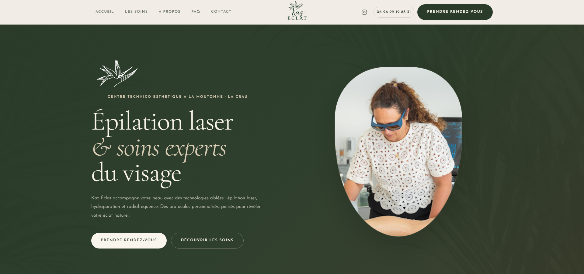 Site web créé pour Julie Payet – kaz-eclat.fr